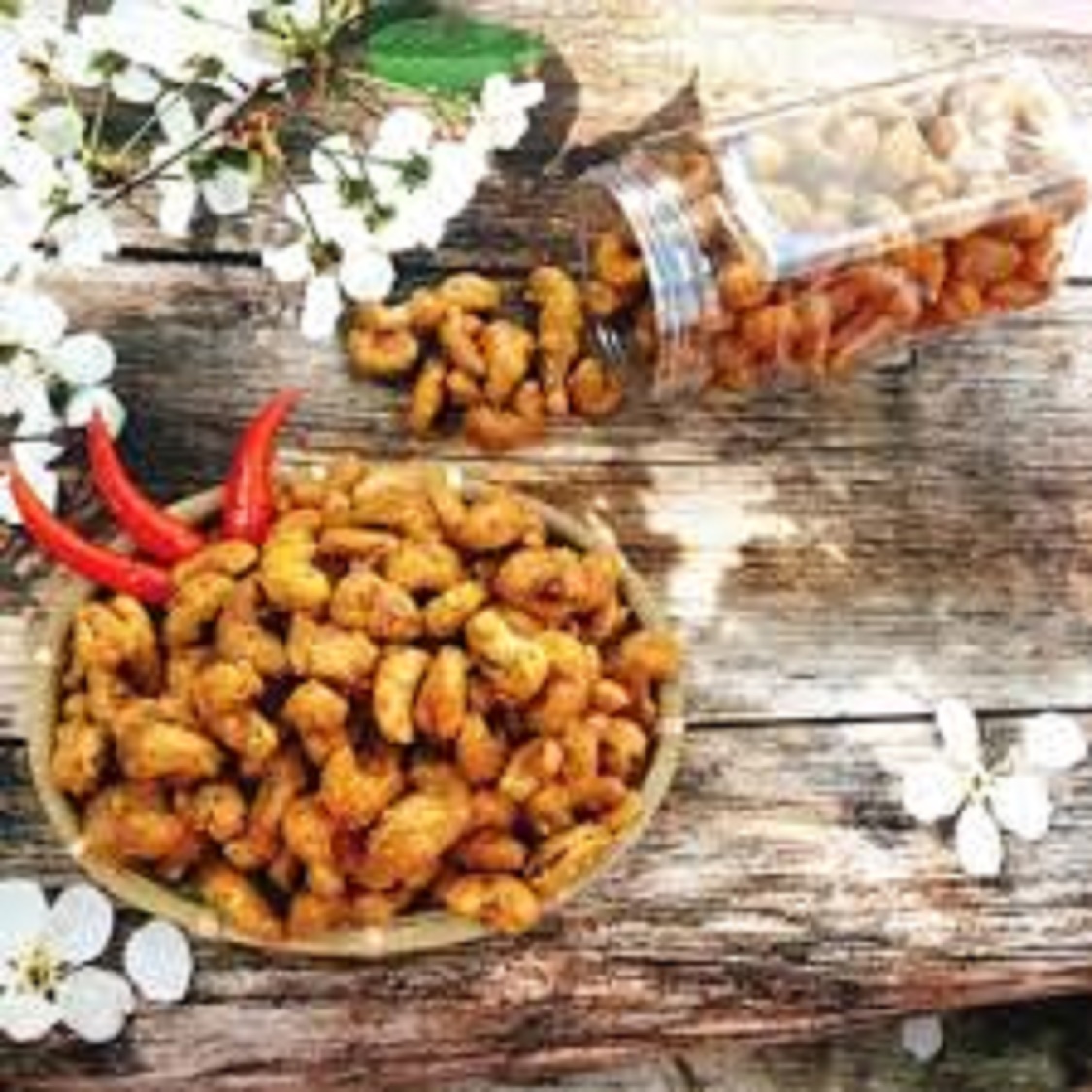 500G HẠT ĐIỀU RANG TỎI ỚT - BAO NGON