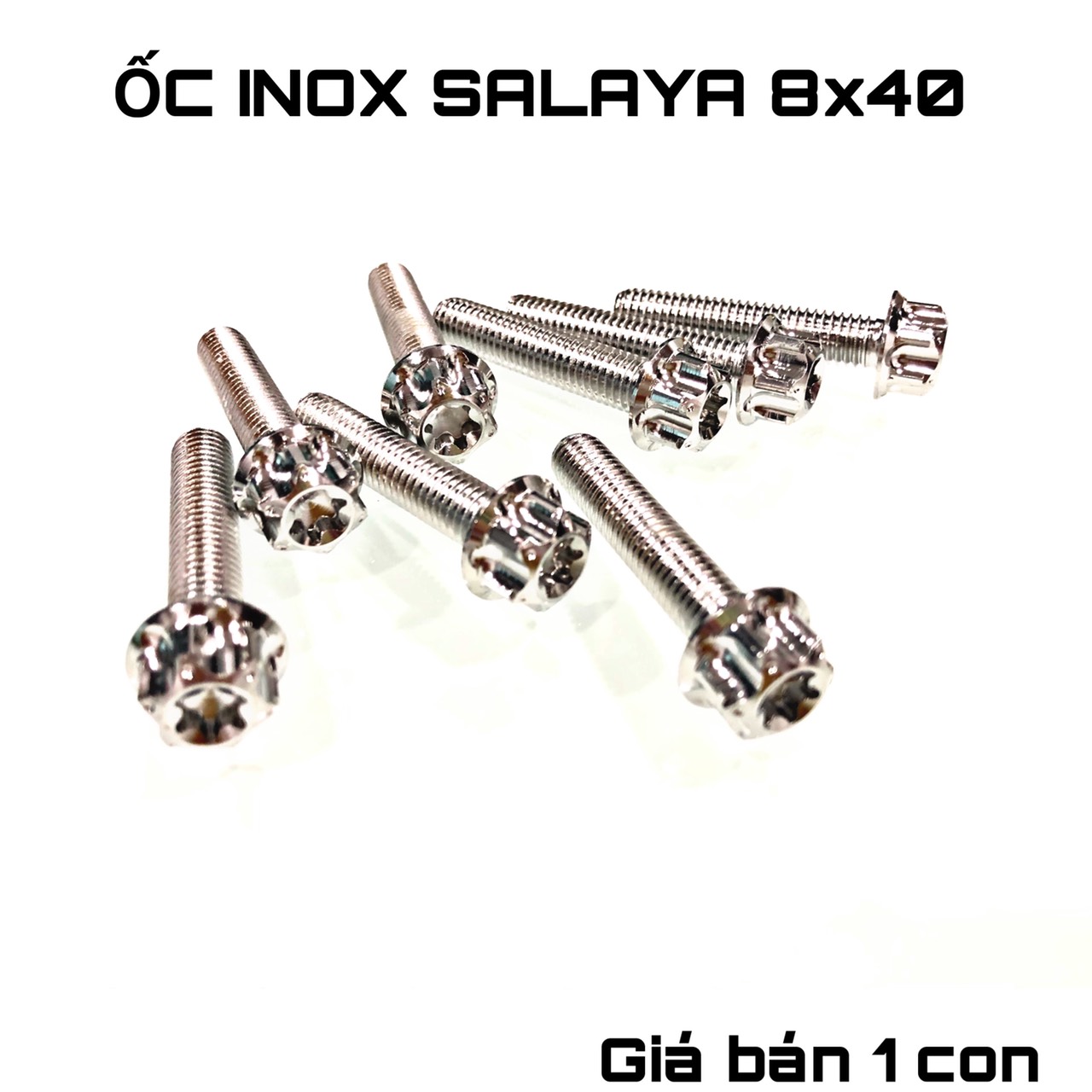 Ốc inox salaya size 8x25 - 8x40