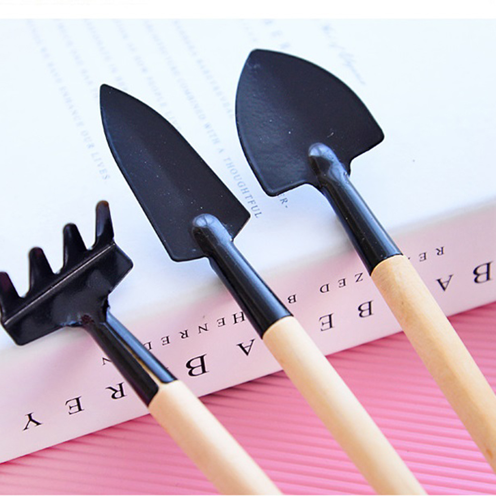 Bộ dụng cụ làm vườn mini 3 món dùng để trồng cây (21cm)
