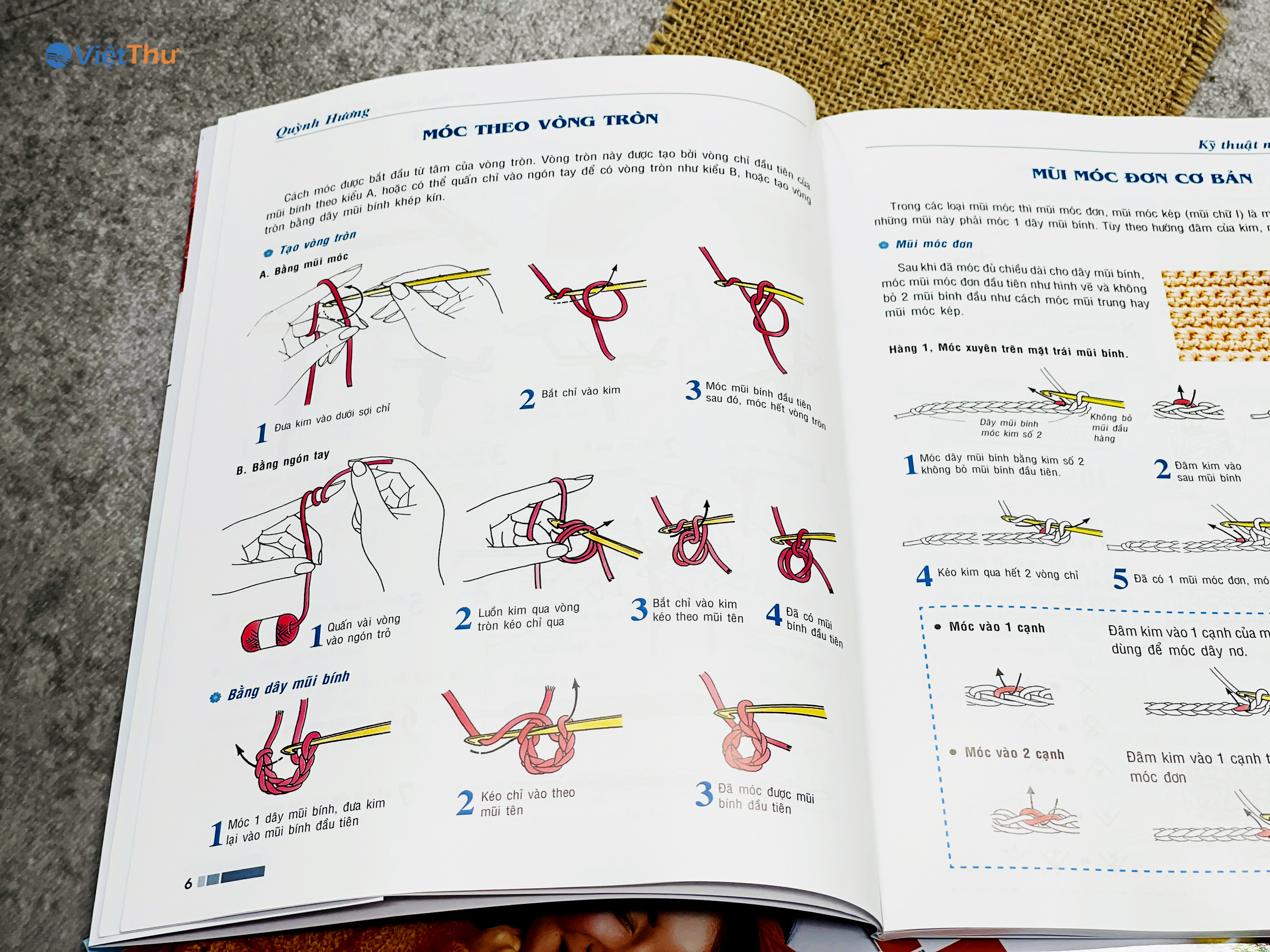 Sách - Kỹ Thuật Móc Len Sợi Cơ Bản (Quỳnh Hương)(VT)