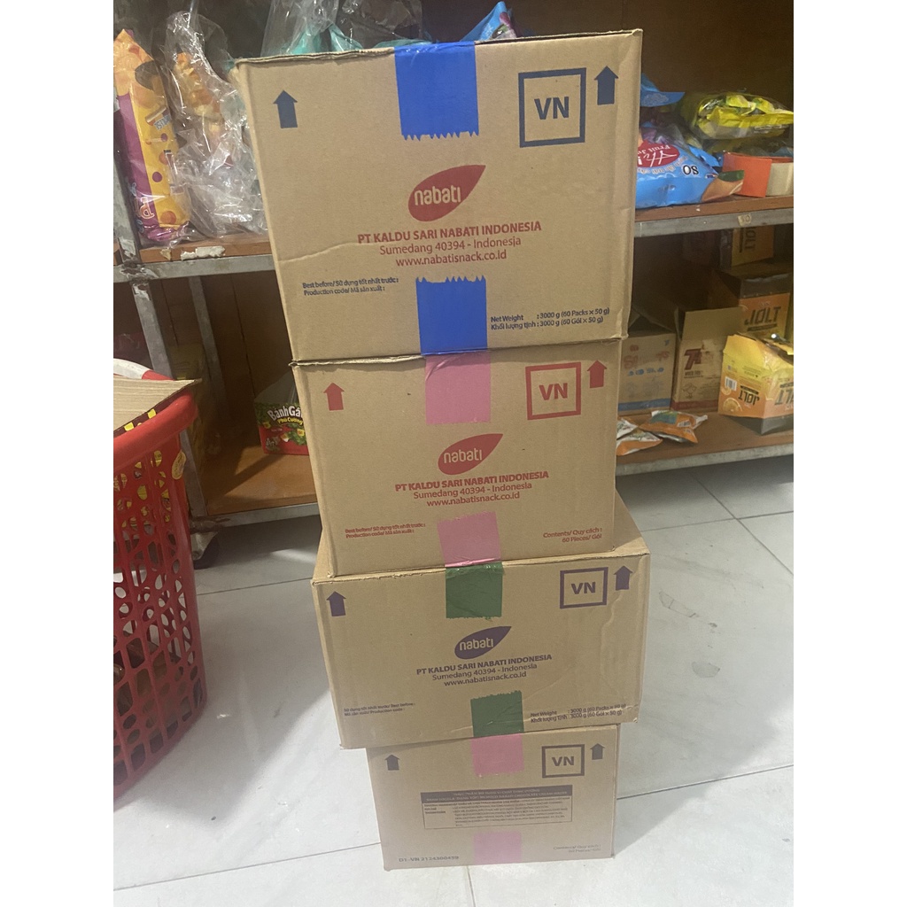(Bán sỉ) Thùng Nabati (60 bịch x 50g) các vị