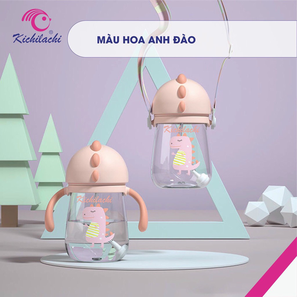 Bình tập uống nước hình khủng long Kichi 240ml cho bé