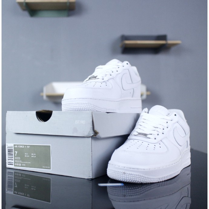 Giày sneaker Air force 1 all white ( Giày Nam nữ Af1 cổ thấp màu trắng )