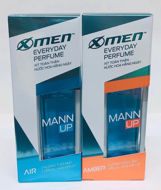 Xịt nước hoa toàn thân X-Men Everyday Perfume Mann Up Amber/Air 50ml cao cấp