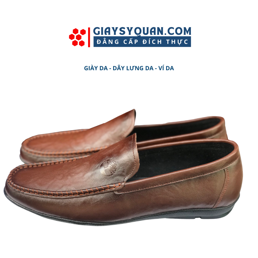 Giày mọi nam da bò m202- nâu