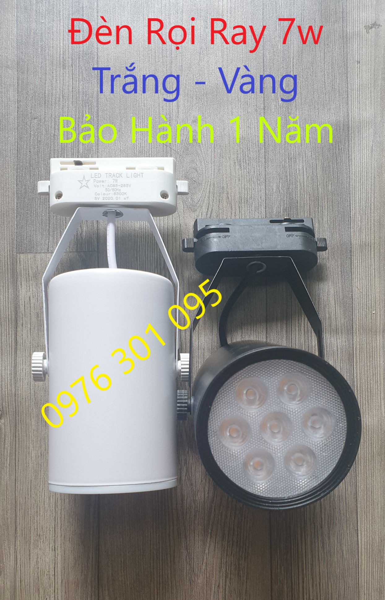 Đèn Rọi Thanh Ray 7w (Trắng - Vàng) - Bảo Hành 12 Tháng