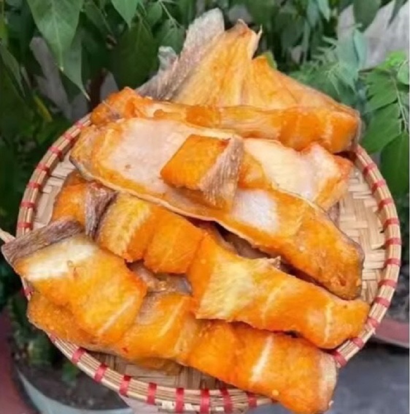 Khô cá ngát nghệ vàng cắt khúc phi lê - vựa khô tú sương