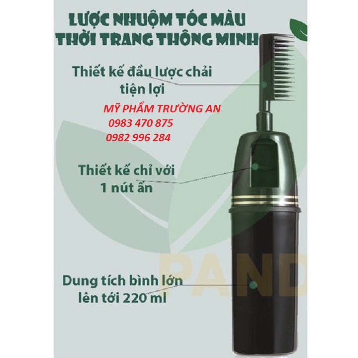Lược nhuộm tóc thông minh CARTHAEA, lược chải nhuộm tóc màu, lên màu tự nhiên, sáng màu, thế hệ mới 1 nút bấm