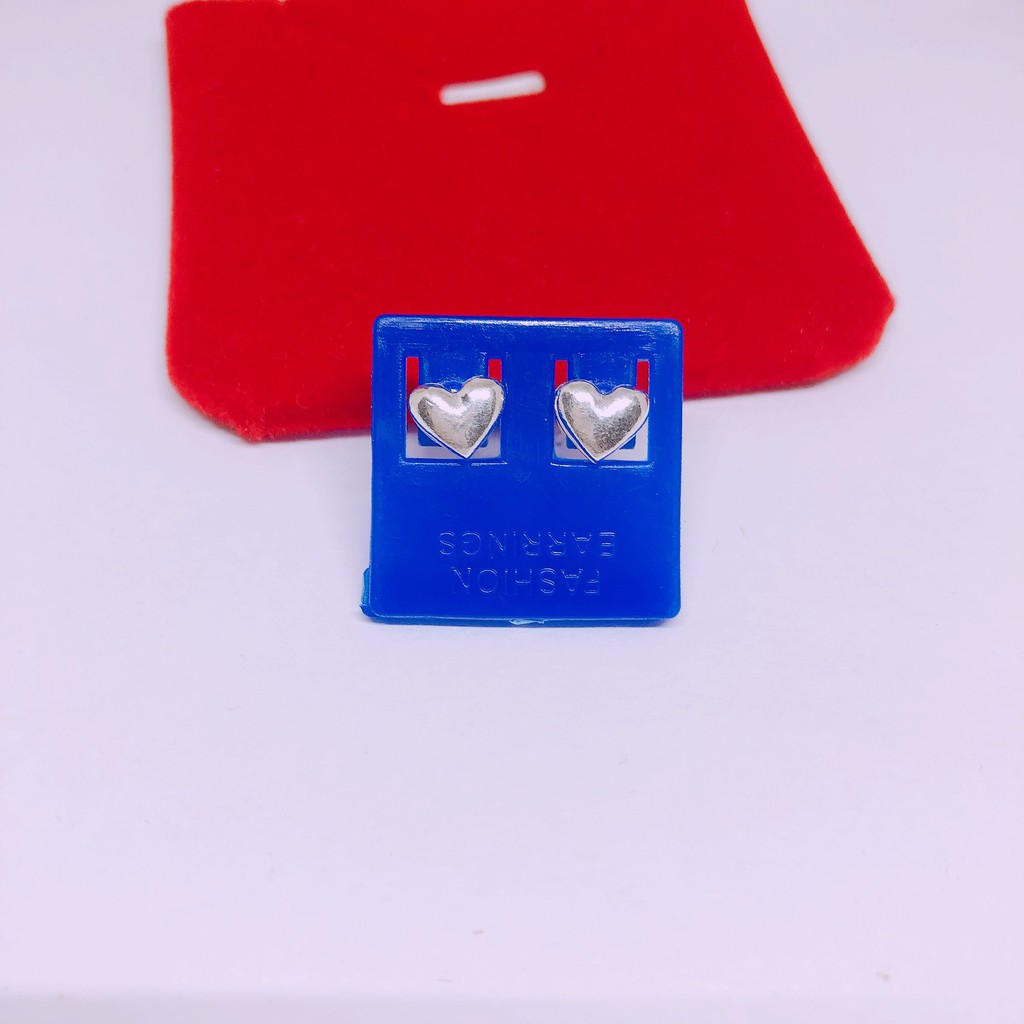 Bông Tai Tim Phồng Bạc Ta  - TRANG SỨC BẠC TNJ CAM KẾT HÀNG CHUẨN ẢNH, CHẤT LƯỢNG TỐT, PHỤC VỤ TẬN TÌNH, CHU ĐÁO