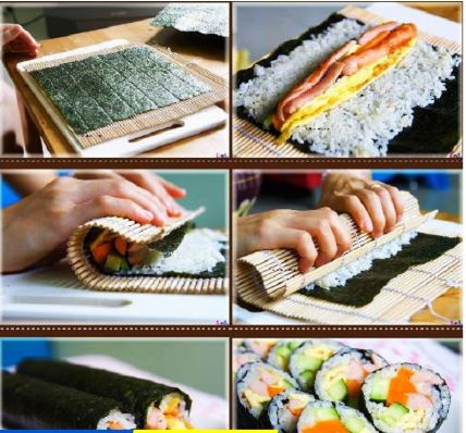 Mành cuốn cơm cuộn Kimbap Hàn Quốc (mành tre)