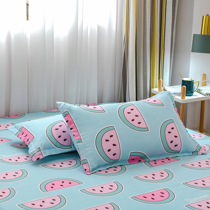 Trọn Bộ 4 Món Cotton Poly Nhập Mẫu DƯA HẤU