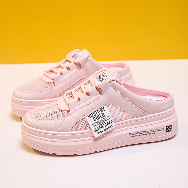 Giày Lưới Sục Nữ Giày Slip On Dế Bánh Mì 5 Phân