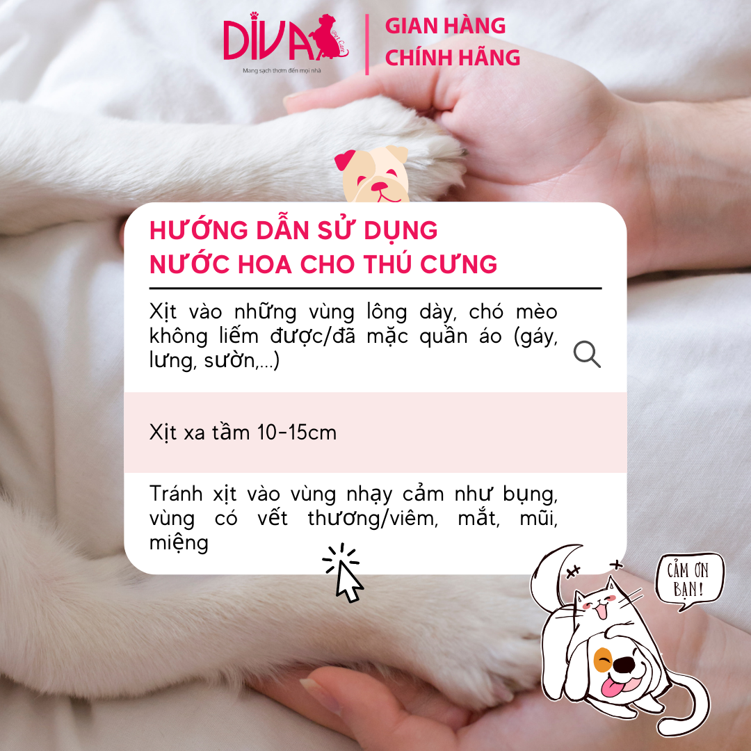 Nước hoa cho chó mèo DIVA Blooming Peony 3ml