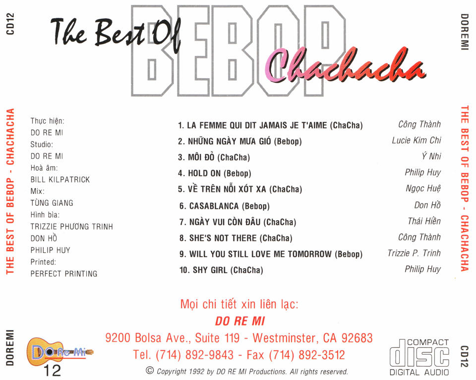 The Best Of Bebop Chachacha (Doremi CD012)