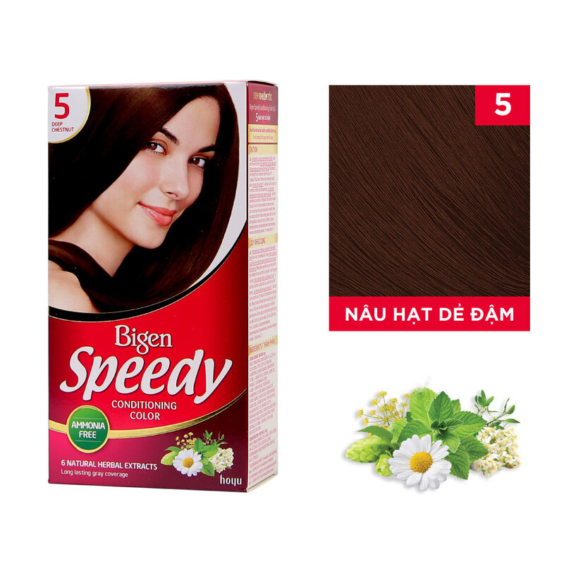 Thuốc nhuộm tóc Bigen Speedy số 5 (Màu nâu hạt dẻ đậm)