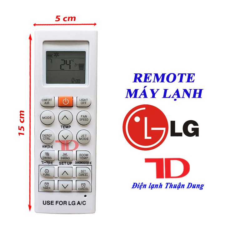 Remote dùng cho máy lạnh lg, điều khiển điều hòa dành cho lg - điện lạnh thuận dung