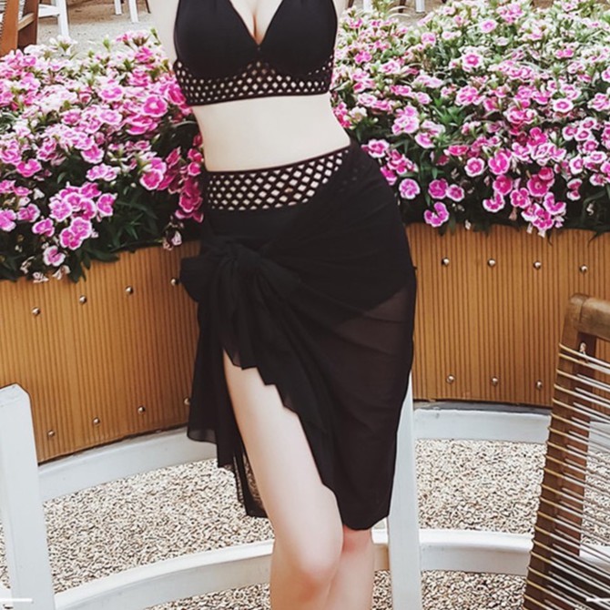 Bikini nữ đồ bơi hai mảnh phối lưới freesize bin sports bhv009