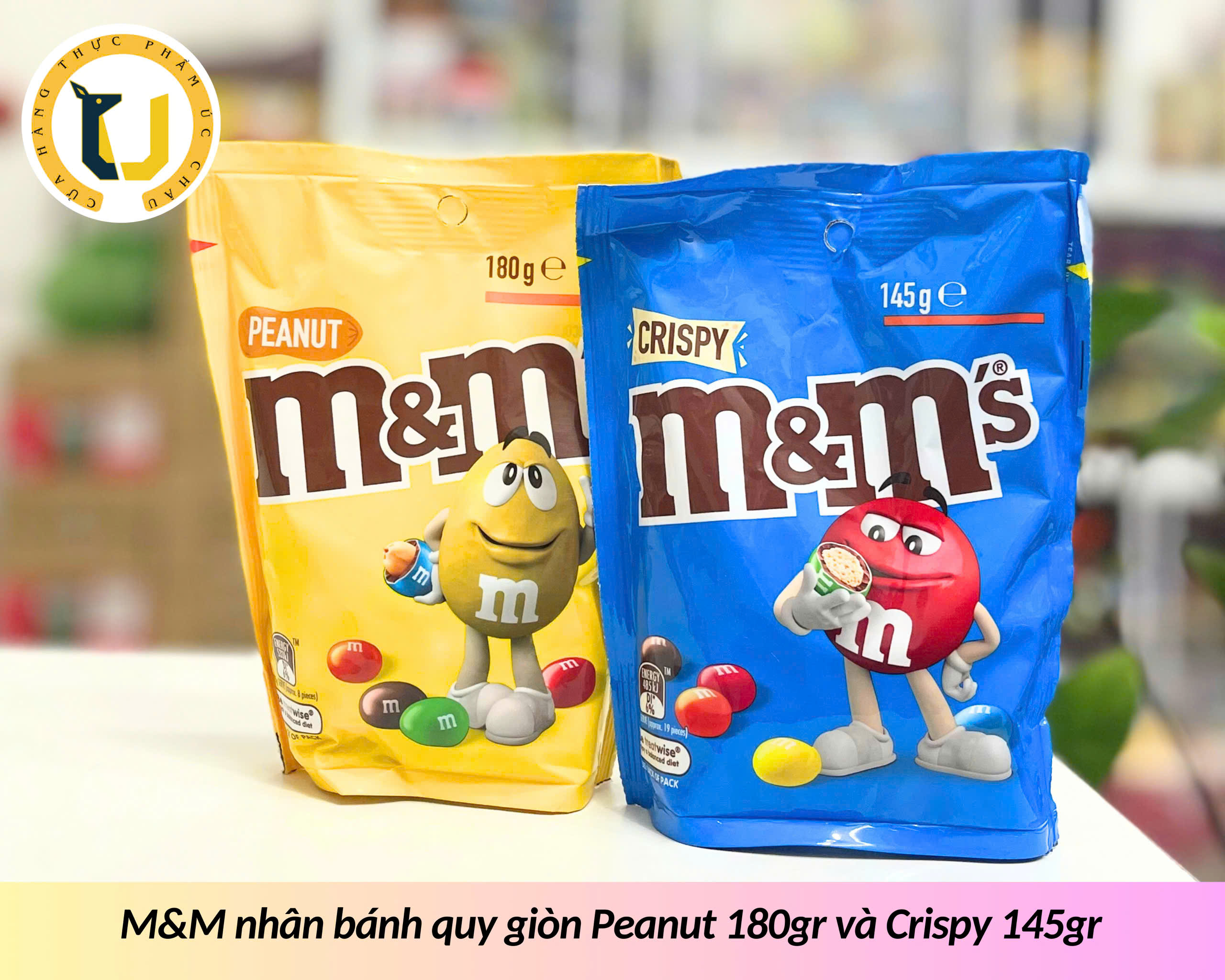 (HÀNG ÚC) Kẹo socola đậu phộng M&M's PEANUT/ MINIS/ CRISPY chocolate