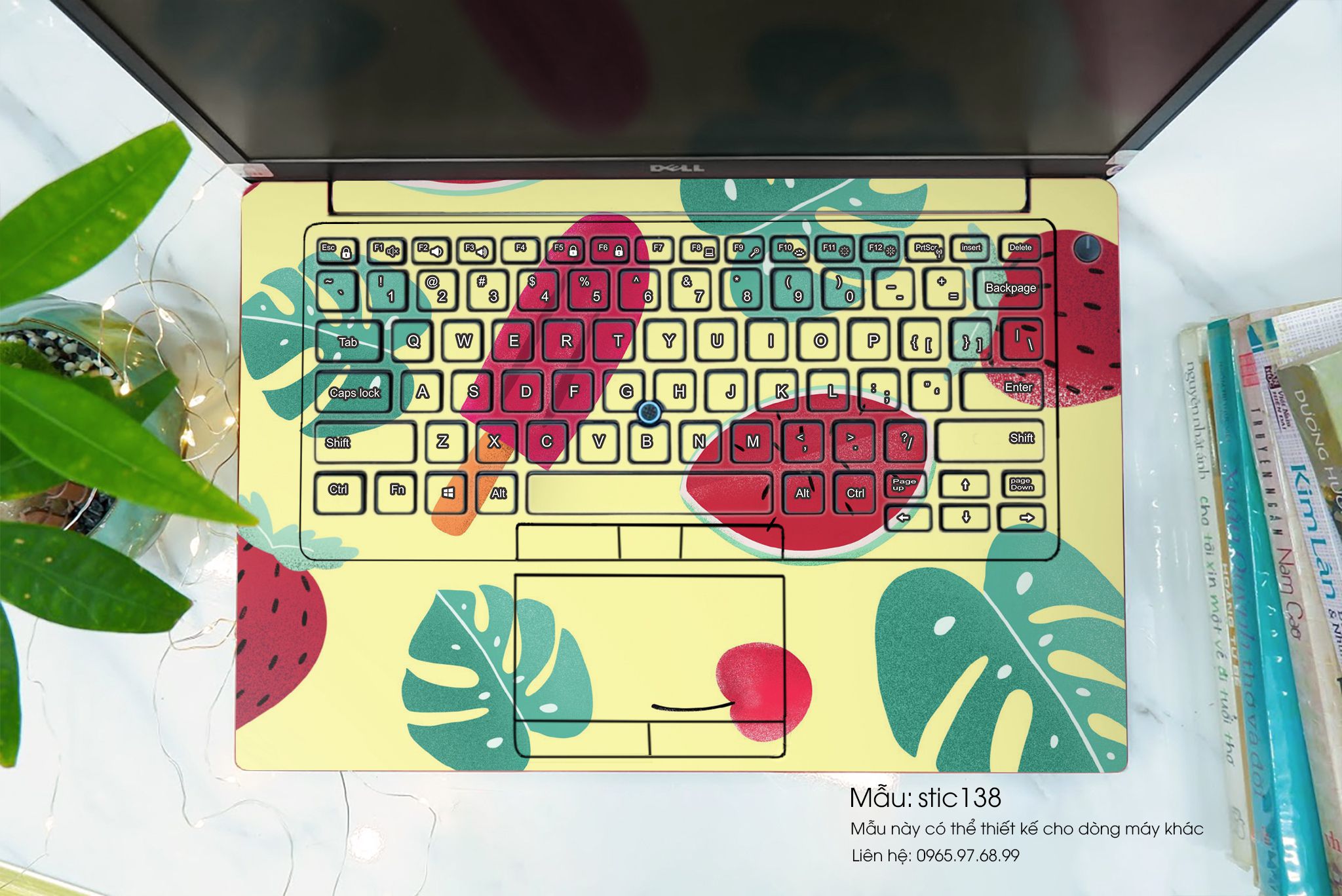 Decal Skin dán Laptop HP mẫu Hoa văn sticker (inbox mã máy cho shop)