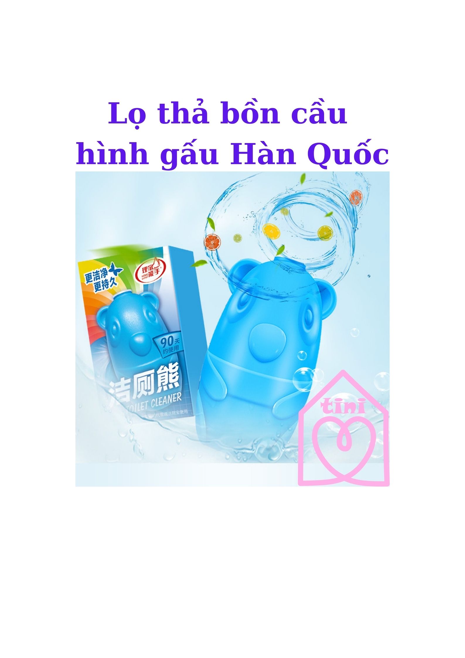 [Hot][HCM] vial drop tank LKB 230g pig Korean Super Saver, pig antibacterial toilet bowl super convenient, time-saving sanitary toilet, disinfection tablets eraser cleaner, antibacterial deodorant fast Tini shop HCM