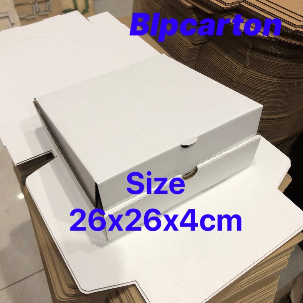 Combo 50 hộp carton đựng bánh pizza size 26x26x4cm