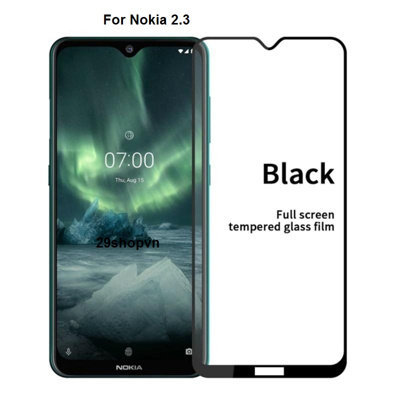 Kính cường lực full màn Nokia 2.3