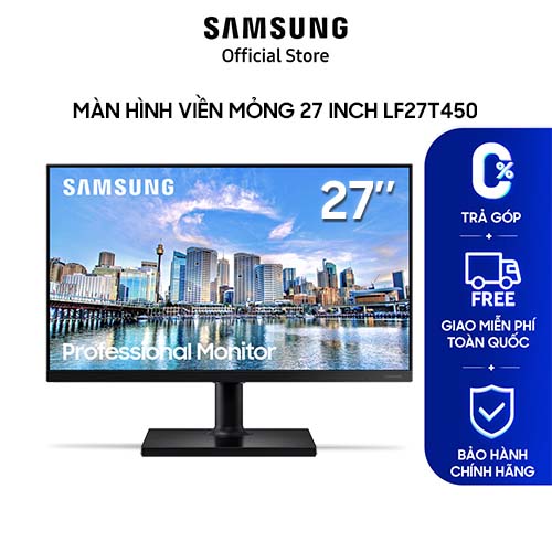 Màn hình Samsung công thái học 27 inch LF27T450FQEXXV FHD IPS 75Hz Bảo vệ mắt Khử nhấp nháy
