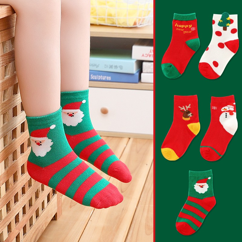1 Đôi tất noel cao cổ cho bé hàng QC (1-12 tuổi)