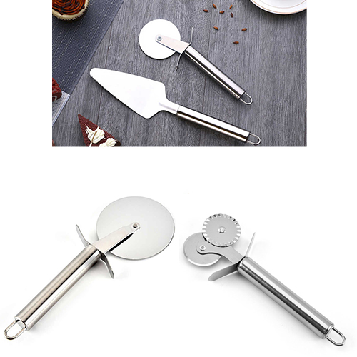 Combo Bộ dao cắt, múc bánh kem, cắt pizza, cán bột inox cao cấp