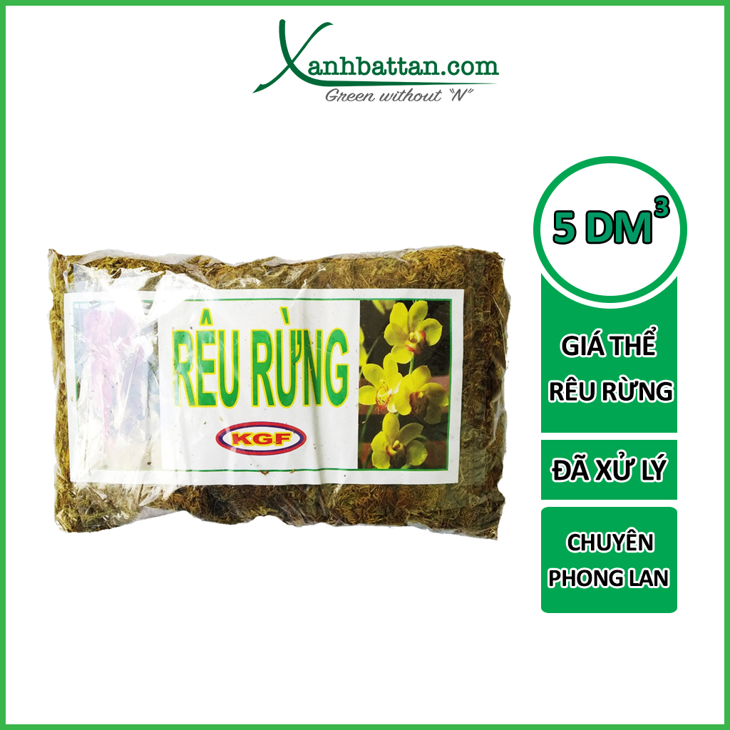Giá Thể Rêu Rừng Trồng Lan KGF Gói 5 dm3