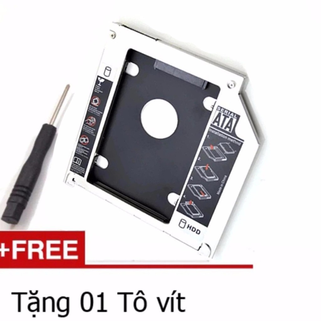 Khay ổ Cứng Caddy Bay SATA Mỏng và Dày (Gắn Thêm Ổ Cứng Cho Laptop)