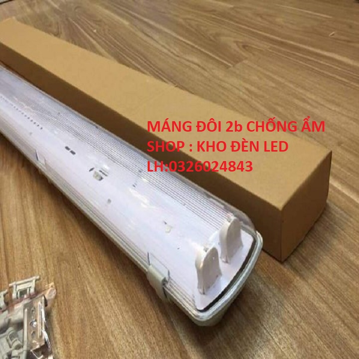 Máng chống thấm đôi 2 bóng 1,2m - Máng đèn led