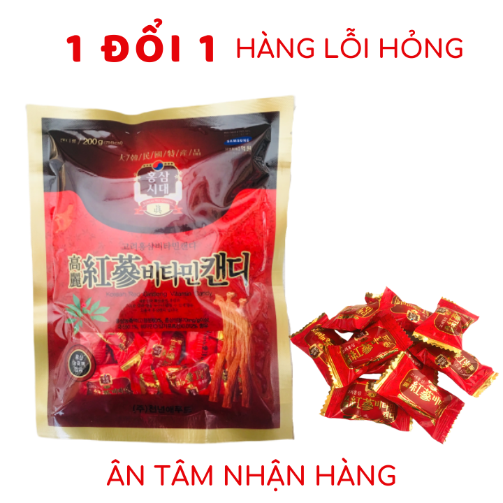 [HCM]Combo 2 gói kẹo sâm vitamin Hàn Quốc 200g