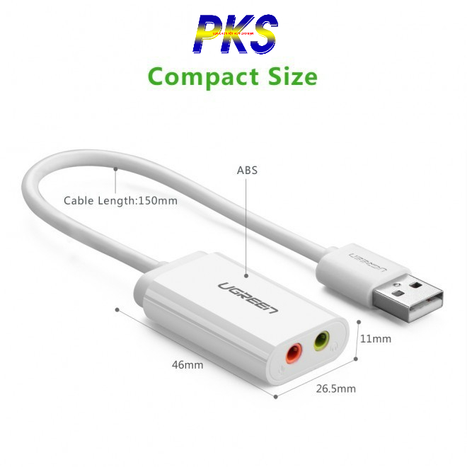 Cáp Chuyển Đổi USB 2.0 Sang Audio 3.5mm Ugreen 30143