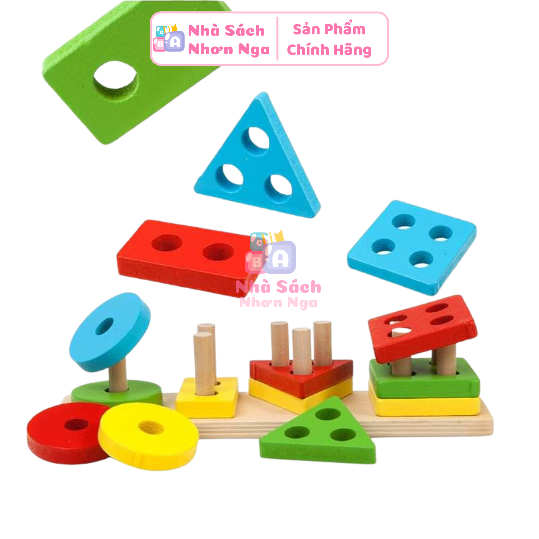Đồ Chơi Thả 4 Cọc Gỗ Dạng Dài