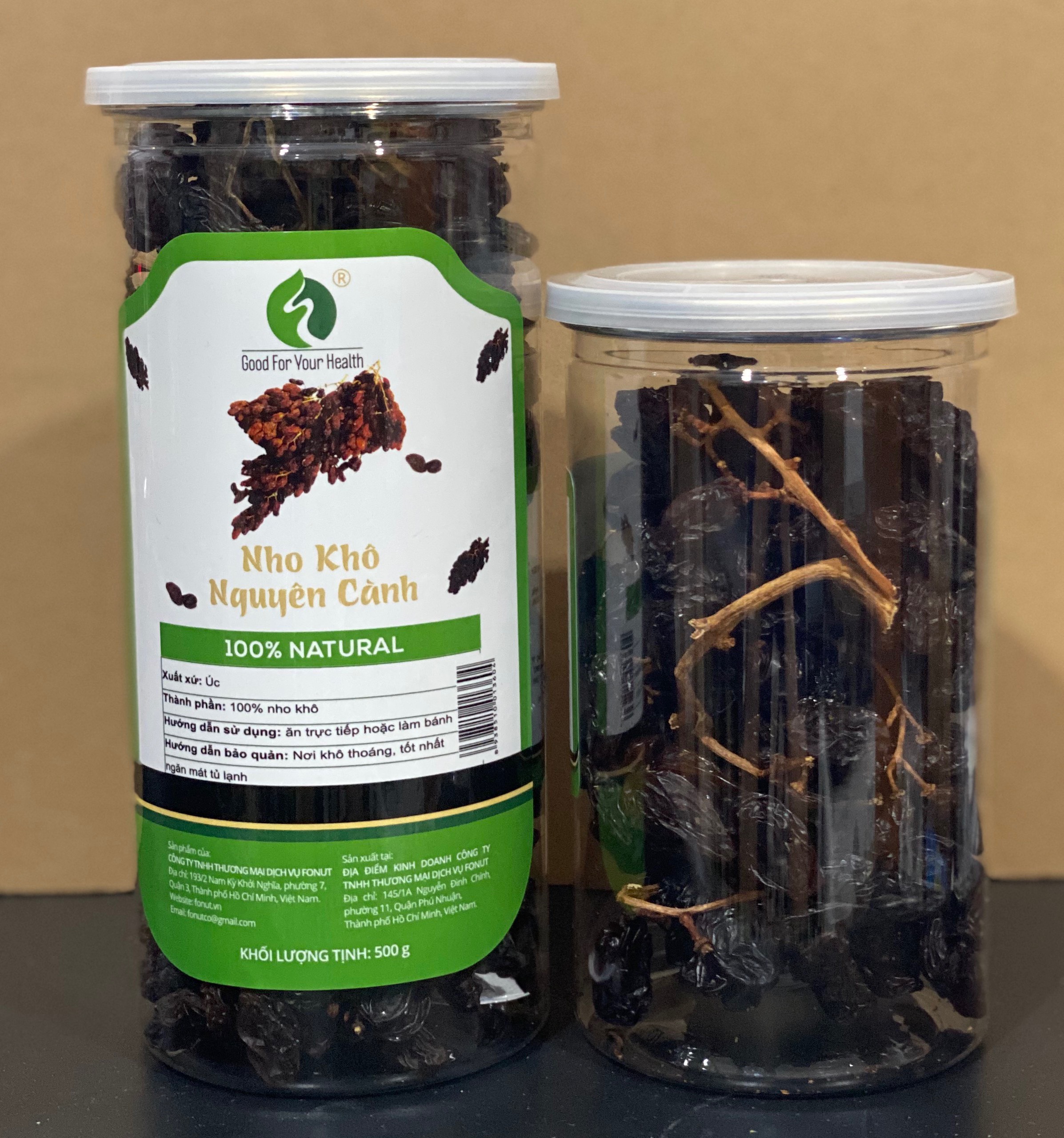[HCM]Nho khô nguyên cành Úc 500gr