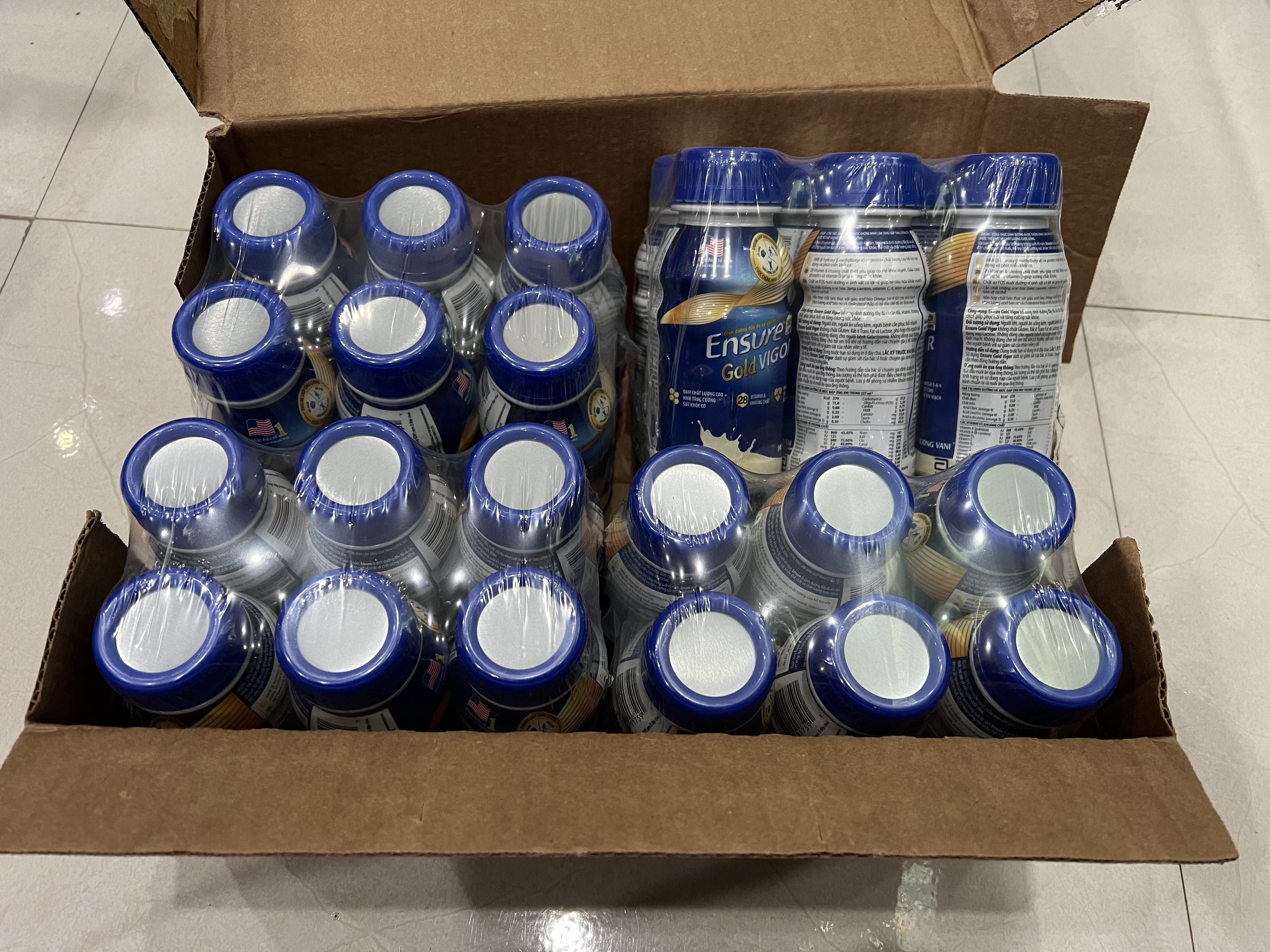 Thùng 24 chai Ensure Vigor HMB 237ml (Date trên 1 năm)