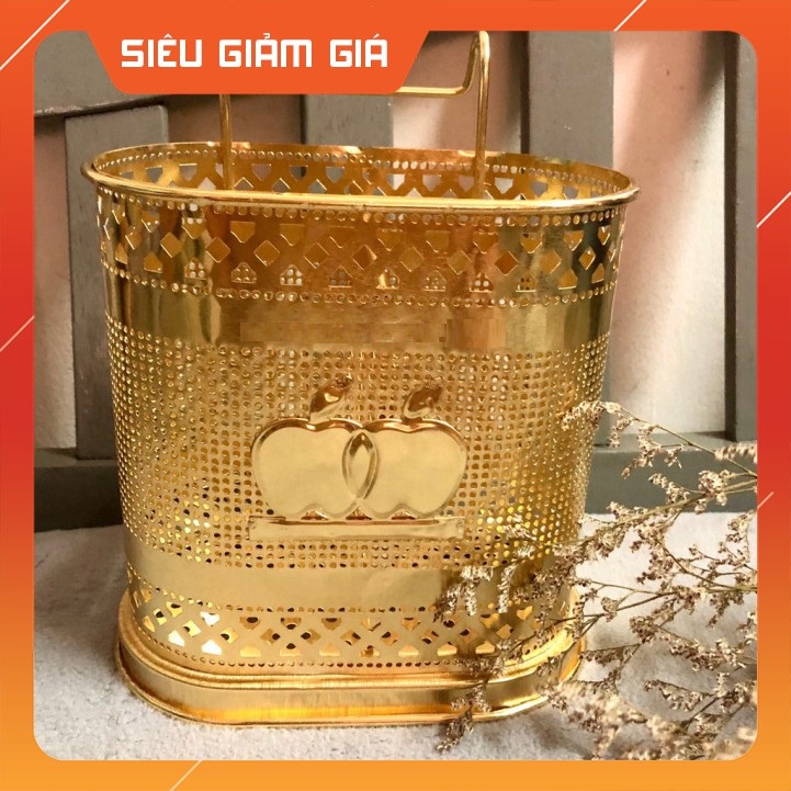 [Sang Trọng] Ống Đựng Đũa + Muỗng Inox Mạ Vàng - Không sợ bị gỉ sét - Làm mới nội thất nhà bếp