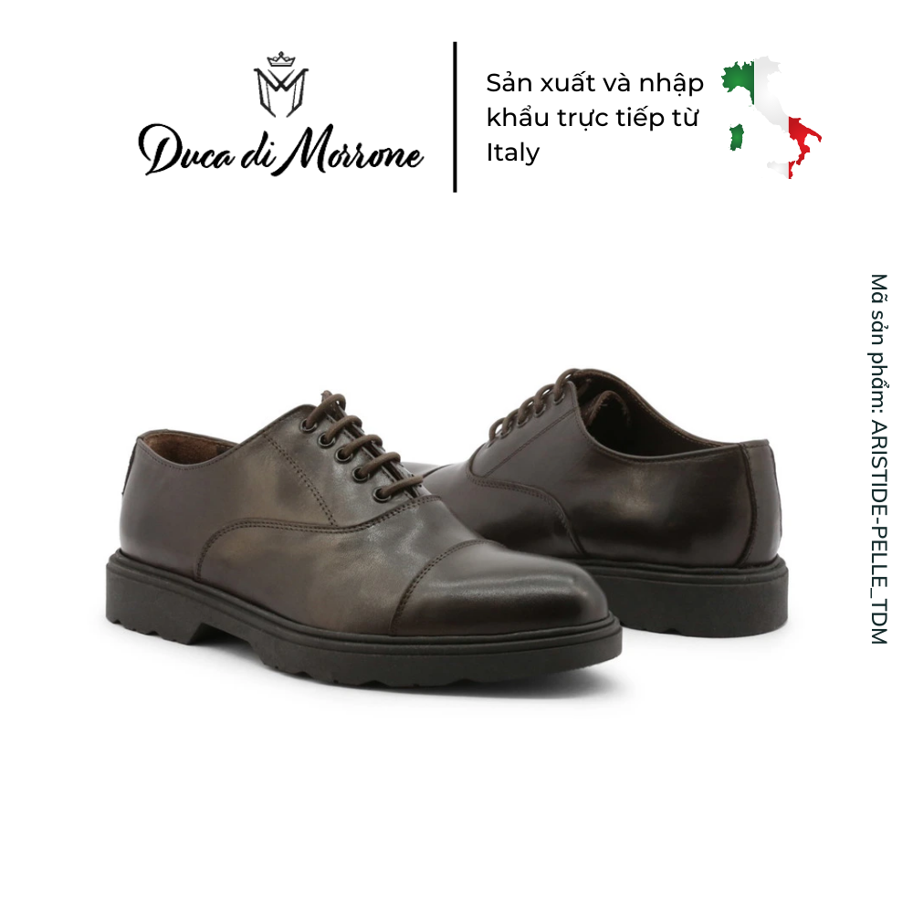 Duca di Morrone men's premium cowhide leather formal business shoes rubber bottom-Italian manufacturer and imported genuine-Aristide