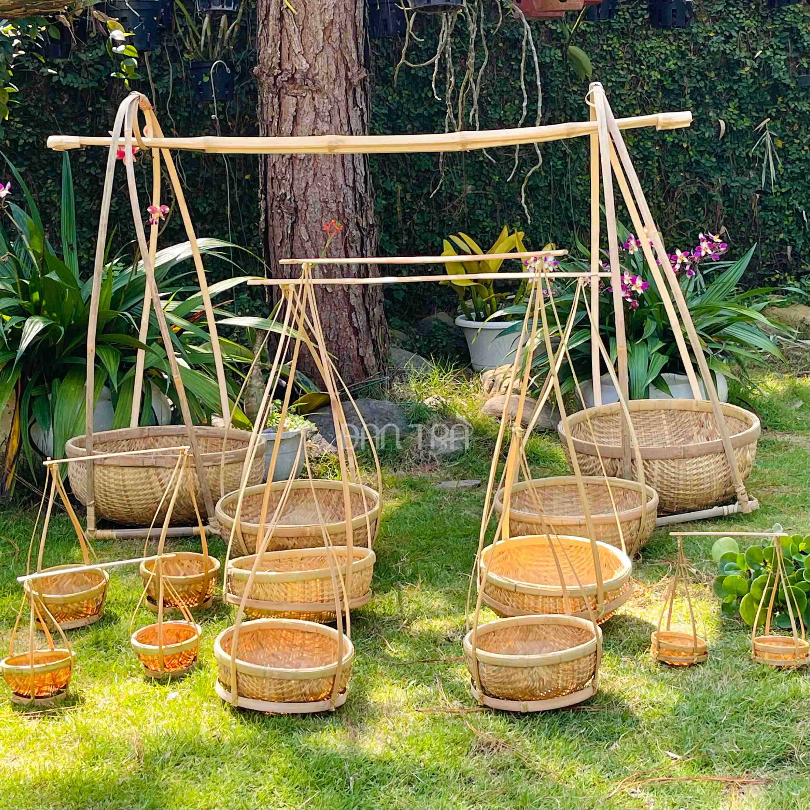 Quang Gánh Tre Đủ Kích Cỡ - Đồ Mây Tre Trang Trí - Tre Decor - Hàng Thủ Công Mỹ Nghệ Mây Tre Đan ĐAN TRÀ - Decor Mây Tre Đan