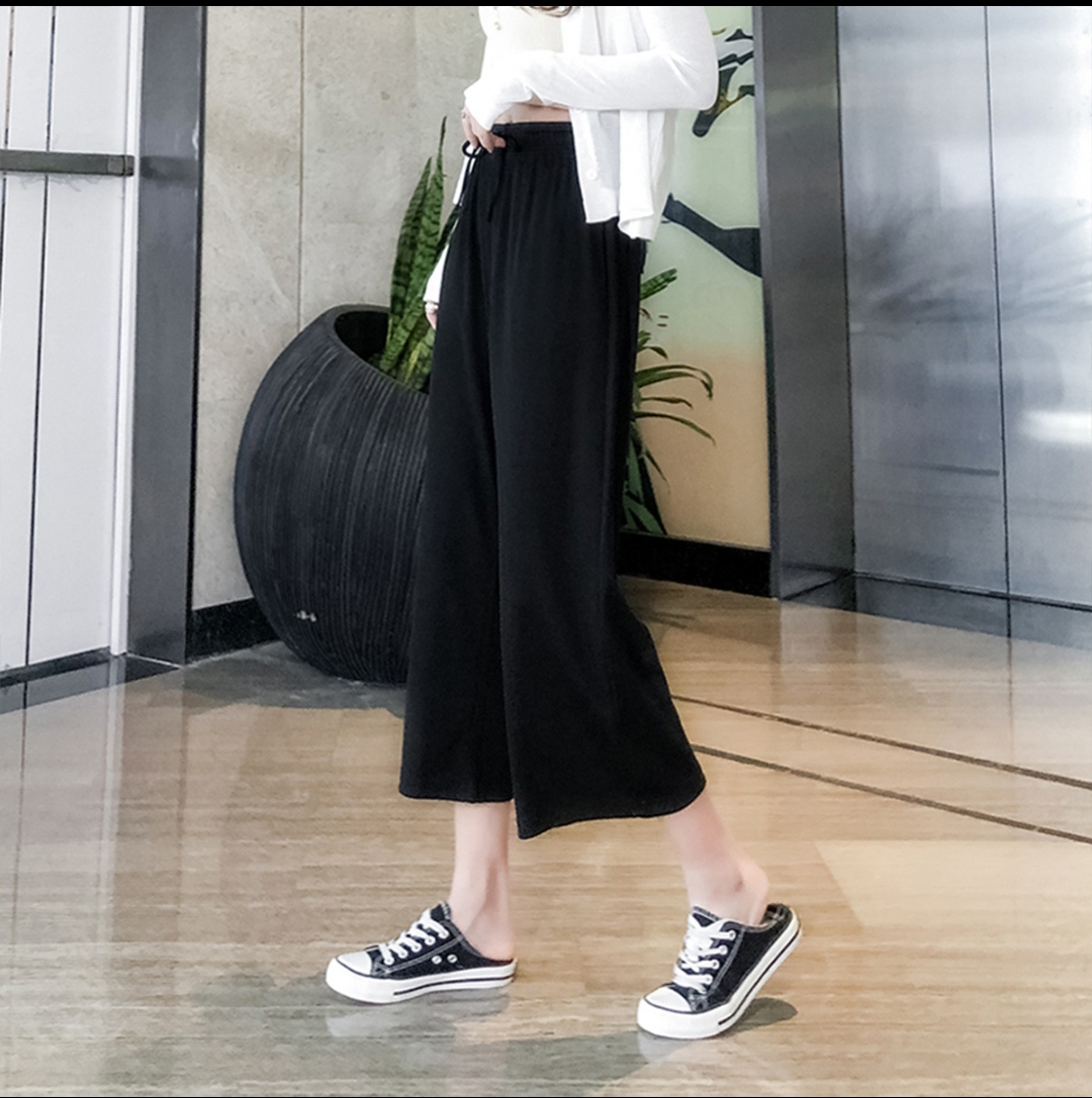 [HCM]Quần ống rộng clottes lưng thun co giãn