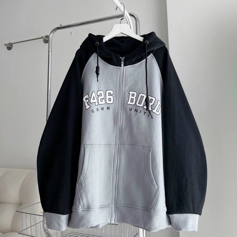 ÁO KHOÁC HOODIE F426 DÂY KHÓA KÉO PHỐI RAPLANG FROM NAM NỮ DÀY DẶN CHỐNG  LẠNH NẮNG, NÓNG 