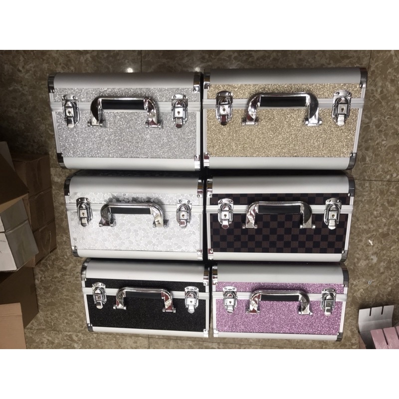 Cốp nhôm 2 tầng đựng đồ nail mi (32x21x26cm)