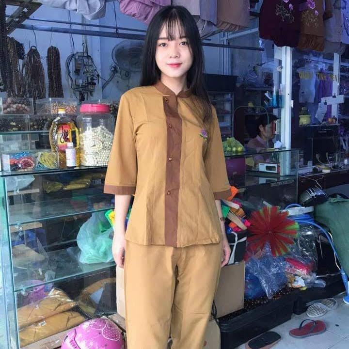 Đồ lam đi chùa nữ Mẫu Lãnh Tụ Phối