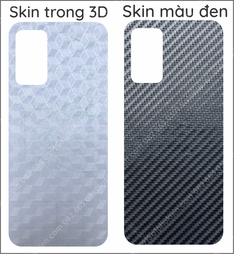 Miếng dán mặt lưng skin carbon Oppo A55 4G 5G