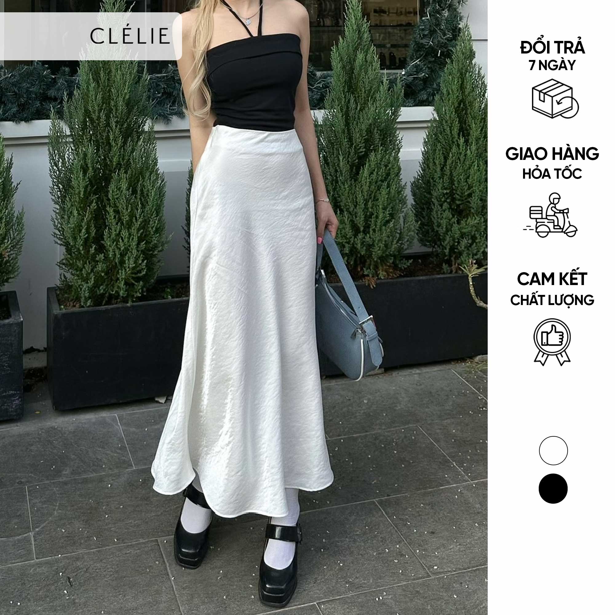 Chân váy lụa dài | LANA SKIRT - CLÉLIE
