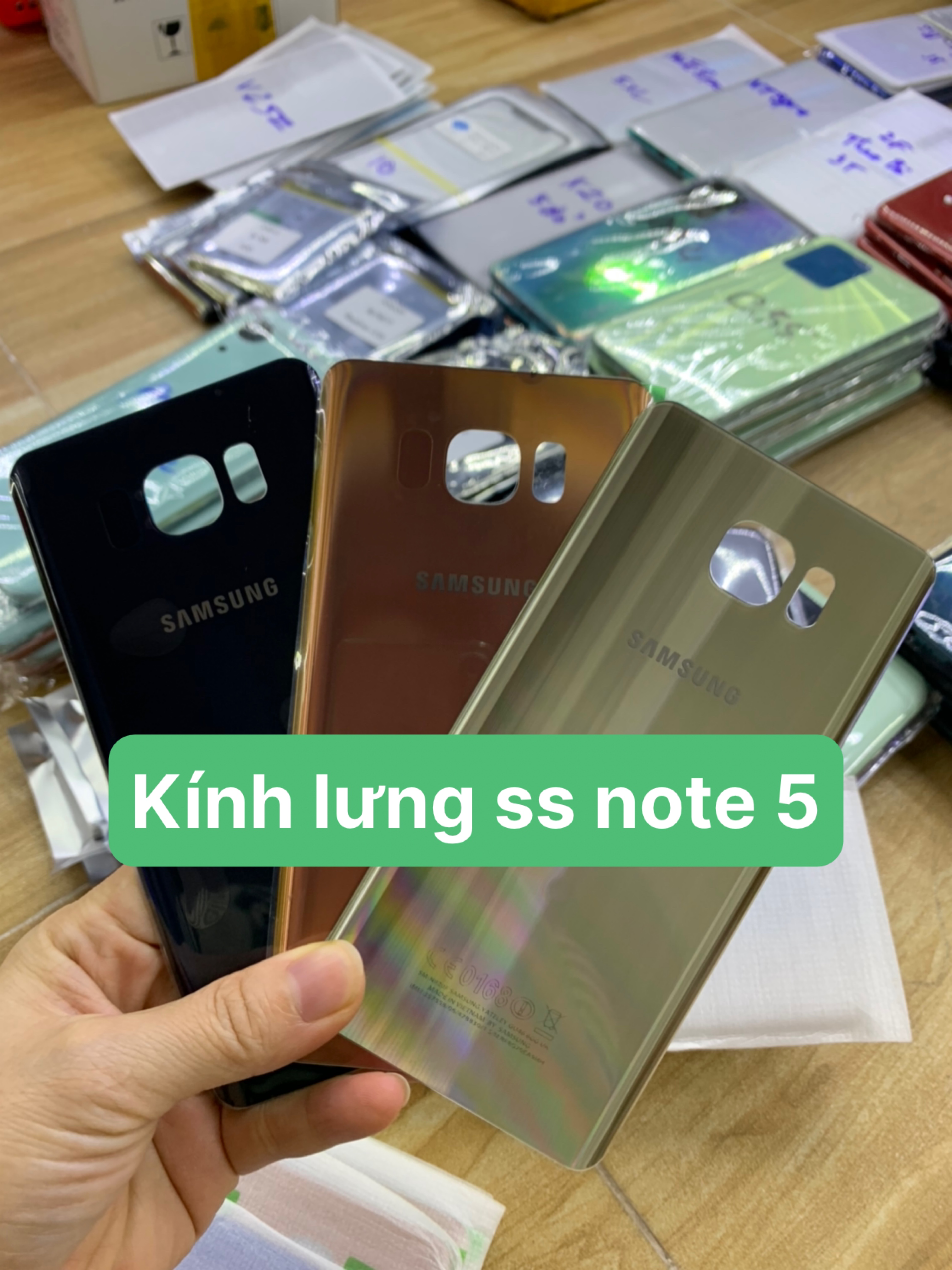 kính lưng zin( nắp lưng sau) sam sung note 5