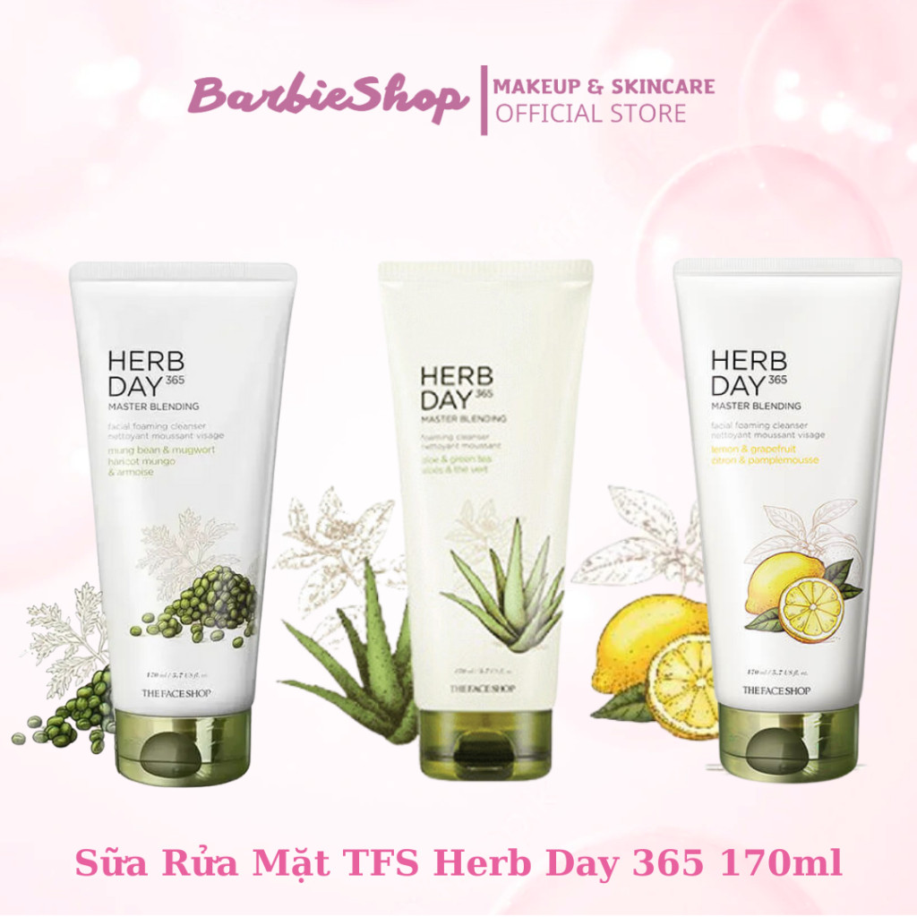 [Best Seller] Sữa rửa mặt Herb Day 365 Cleansing Foam Dạng Tuýp 170ml