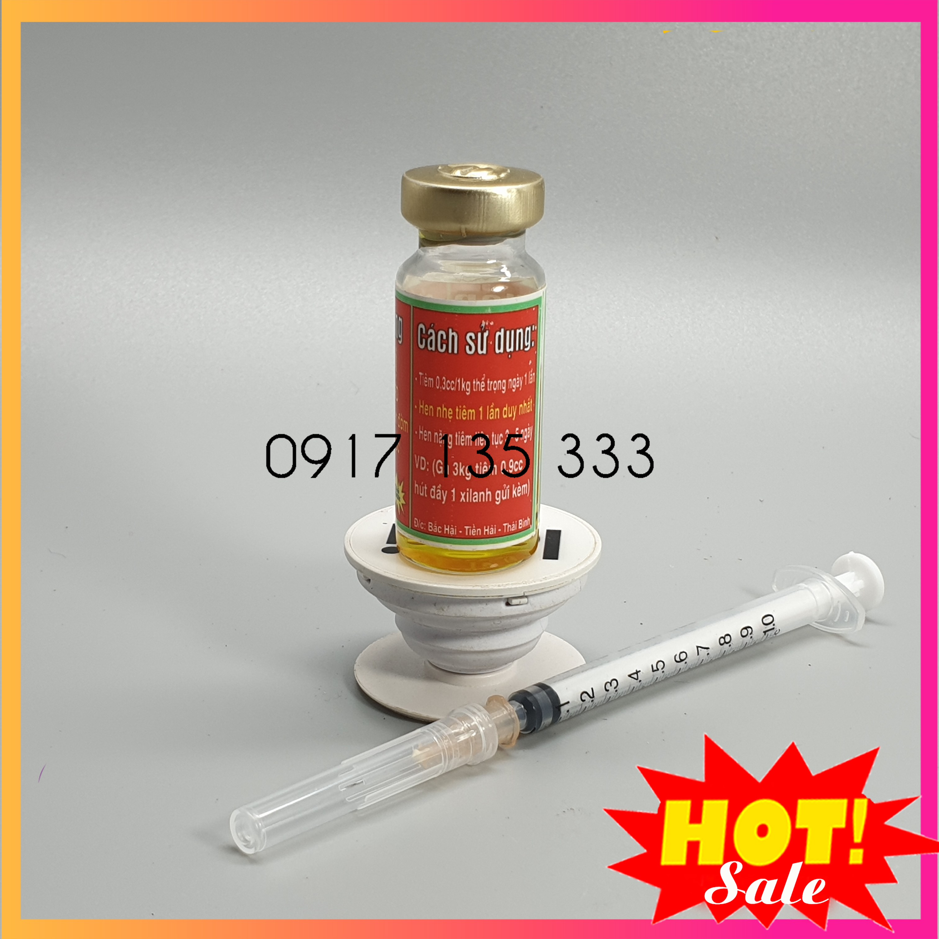 Trị Hen, Khò Khè Cho Gà Hiệu Ưu Việt, Lọ Tiêm 7cc