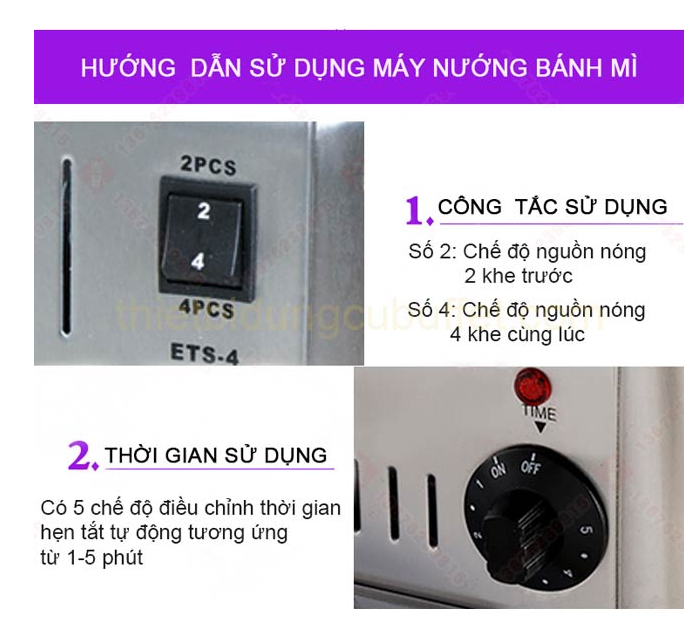 Máy nướng bánh sanwich 4 lát
